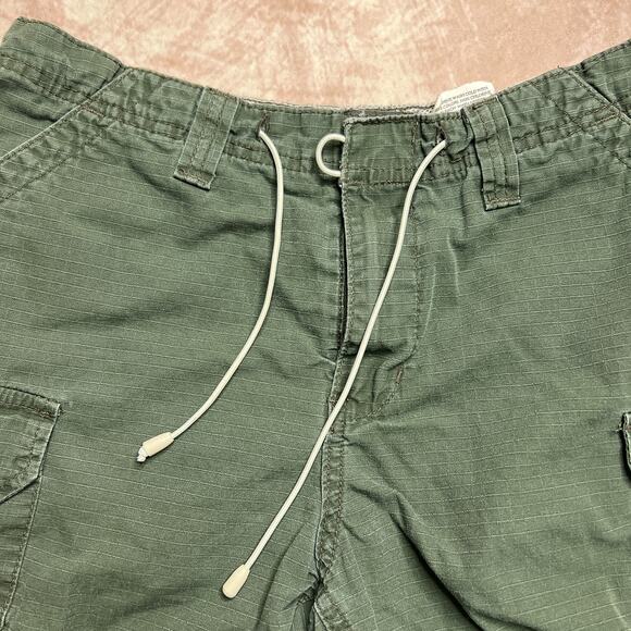 Vintage 90s Jordache Utility Wear Army Green Mini Cargo Shorts Indie Sleaze - Picture 2 of 7